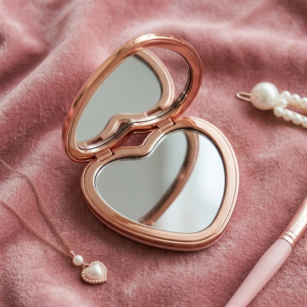 Rose Gold Çift Taraflı Makyaj Aynası